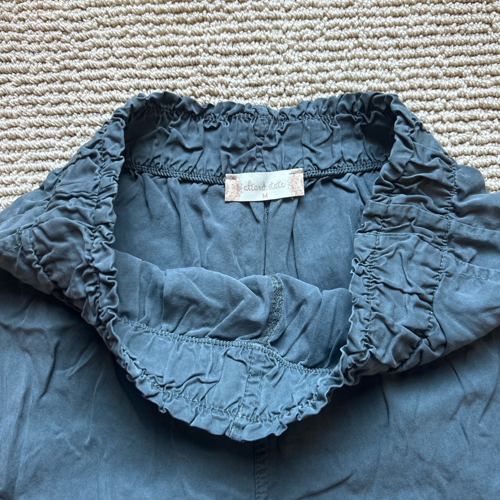 cloth & stone High Waist Soft Navy Blue Shorts - Picture 2 of 2